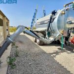 Cisterna 14000 litros Beguer con aplicador AB1 de 7 metros y brazo de carga doble